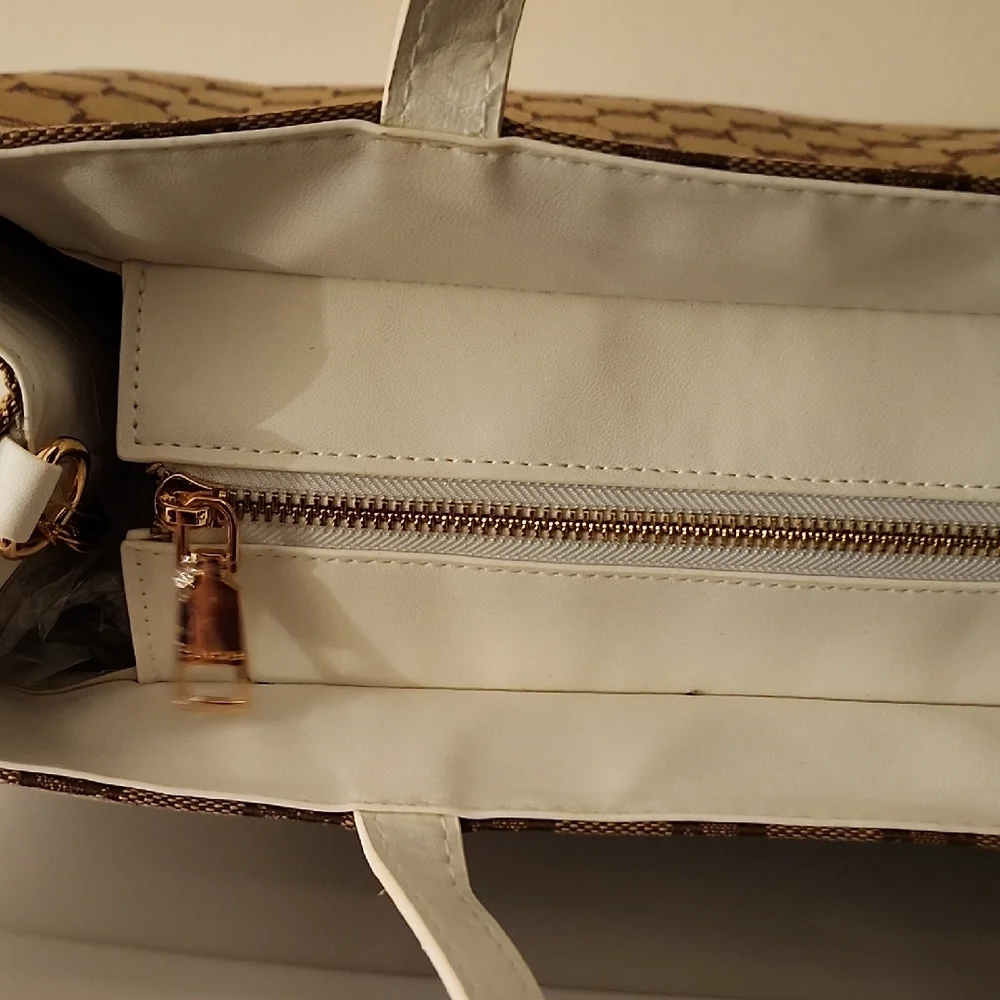 Bebe Canvas Crossbody/Tote Bag w/Free Sak Wristlet